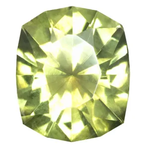 Yellow-Green Precision cut Cushion 5.4 x 4.6mm/0.72ct  Montana Sapphire Loose Gemstone