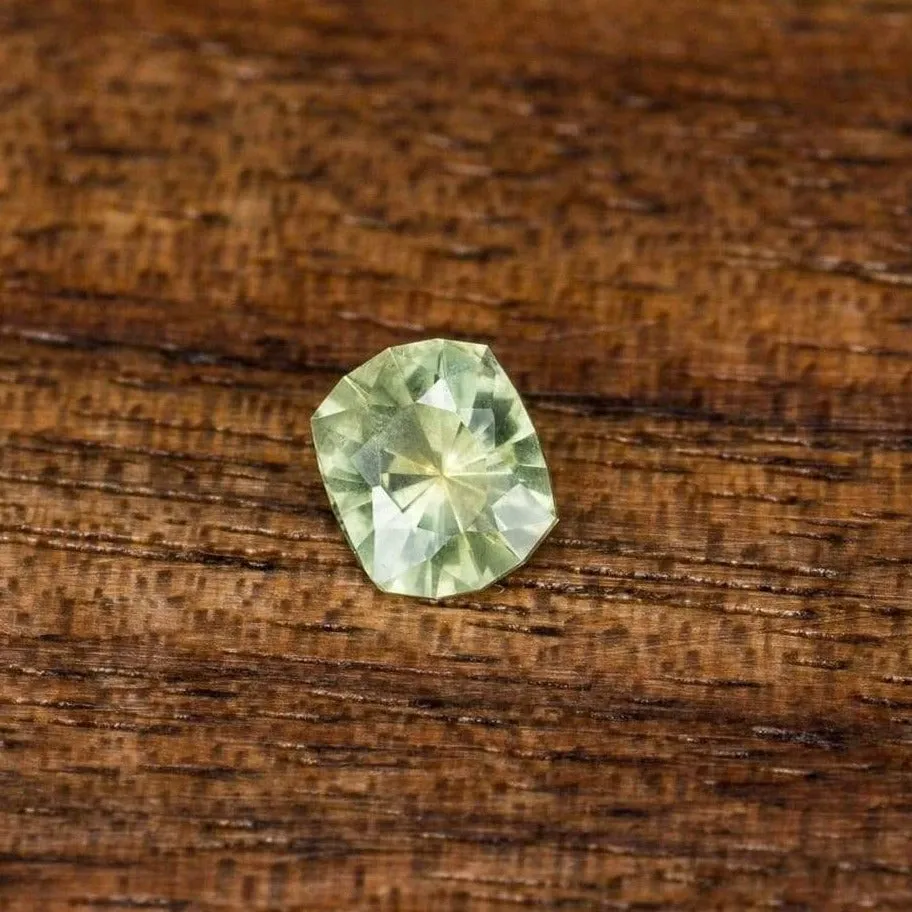 Yellow-Green Precision cut Cushion 5.4 x 4.6mm/0.72ct  Montana Sapphire Loose Gemstone